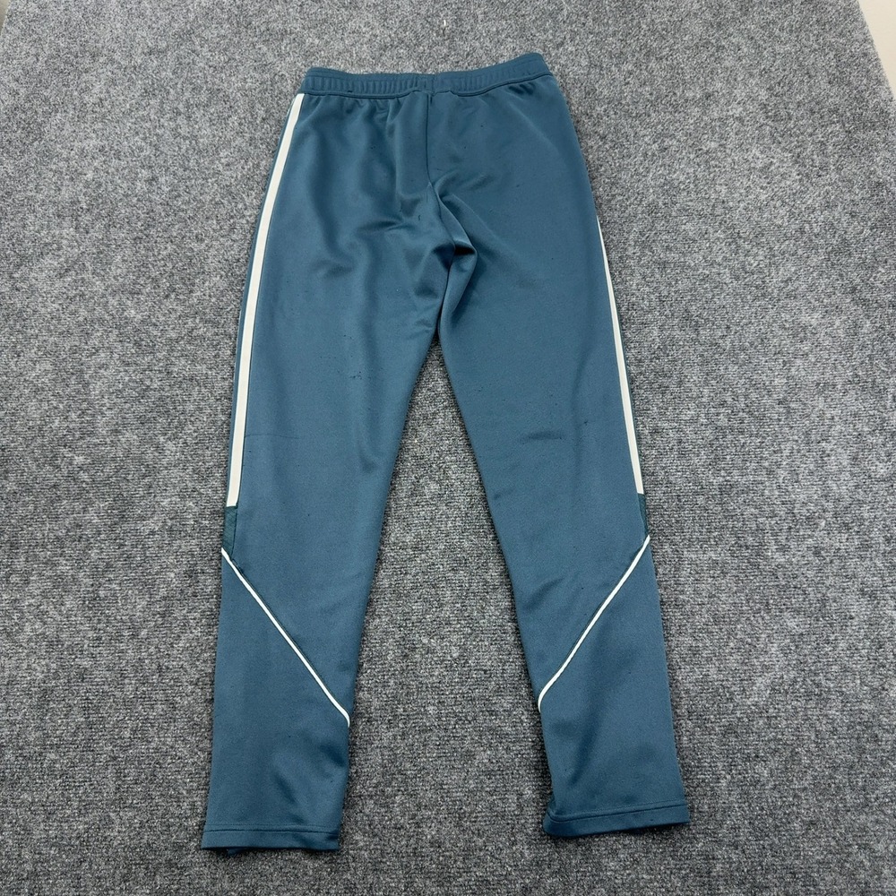 Adidas Track Pants Youth XL Blue Polyester 3 Stripe Tapered Ankle Zip Athletic - Picture 6 of 8